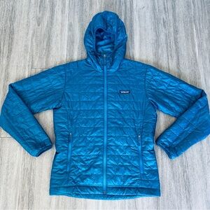 Patagonia Nano Puff Jacket Mens Small (Womens M) Blue Puffer Coat Great Conditio